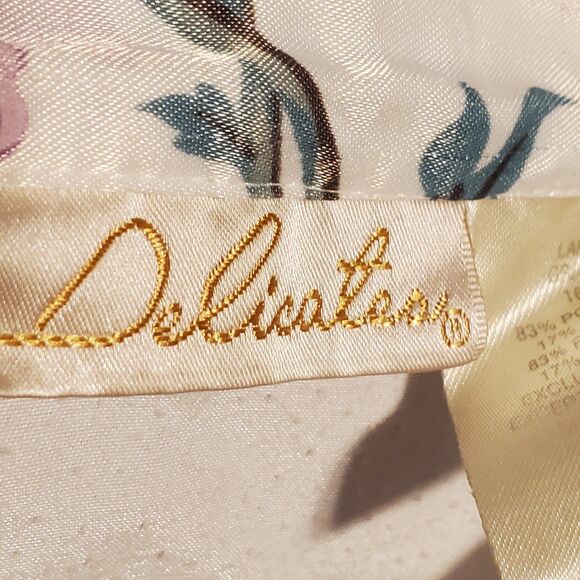 Vintage Delicates brand blouse cotton blend size large 16-18 - Picture 3 of 11